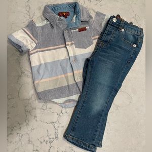 7 for all mankind size 12MO outfit